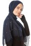 Kadri - Hijab Azul Marino Con Perlas - Özsoy