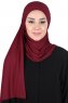 Kaisa - Hijab De Algodón Práctico Burdeos