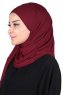 Kaisa - Hijab De Algodón Práctico Burdeos