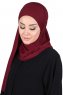 Kaisa - Hijab De Algodón Práctico Burdeos