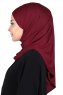 Kaisa - Hijab De Algodón Práctico Burdeos