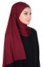 Kaisa - Hijab De Algodón Práctico Burdeos