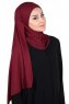 Kaisa - Hijab De Algodón Práctico Burdeos