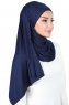 Kaisa - Hijab De Algodón Práctico Azul Marino