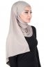 Kaisa - Hijab De Algodón Práctico Taupe