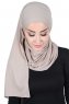 Kaisa - Hijab De Algodón Práctico Taupe