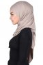 Kaisa - Hijab De Algodón Práctico Taupe
