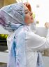 Hijab Estampado Azul Claro & Púrpura - Sal Evi
