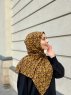 Majda - Hijab Estampado De Crepe Mostaza - Mirach