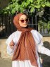 Malala - Hijab Estampado De Algodón Ladrillo