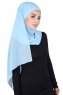 Malin - Hijab Chiffon Práctico Azul Claro