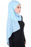 Malin - Hijab Chiffon Práctico Azul Claro