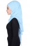 Malin - Hijab Chiffon Práctico Azul Claro