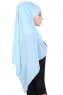 Malin - Hijab Chiffon Práctico Azul Claro