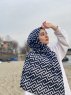 Meher - Hijab Estampado De Algodón Negro