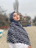 Meher - Hijab Estampado De Algodón Negro