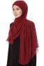Mehtap - Chiffon Hijab One-Piece Práctico Burdeos