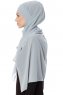 Mehtap - Chiffon Hijab One-Piece Práctico Gris