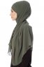 Mehtap - Chiffon Hijab One-Piece Práctico Caqui