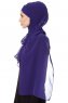 Mehtap - Chiffon Hijab One-Piece Práctico Púrpura