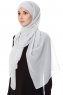 Mehtap - Chiffon Hijab One-Piece Práctico Gris Claro