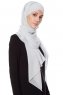 Mehtap - Chiffon Hijab One-Piece Práctico Gris Claro