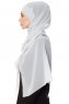 Mehtap - Chiffon Hijab One-Piece Práctico Gris Claro