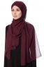 Mehtap - Chiffon Hijab One-Piece Práctico Ciruelas
