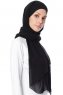 Mehtap - Chiffon Hijab One-Piece Práctico Negro