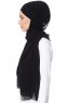 Mehtap - Chiffon Hijab One-Piece Práctico Negro