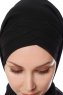 Mehtap - Chiffon Hijab One-Piece Práctico Negro