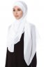 Mehtap - Chiffon Hijab One-Piece Práctico Blanco