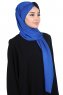 Mikaela - Hijab De Algodón Práctico Azul & Negro
