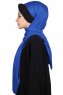 Mikaela - Hijab De Algodón Práctico Azul & Negro