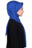 Mikaela - Hijab De Algodón Práctico Azul & Negro