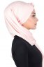 Mikaela - Hijab De Algodón Práctico Rosa De Antaño & Crema