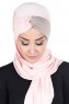 Mikaela - Hijab De Algodón Práctico Rosa De Antaño & Taupe