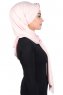Mikaela - Hijab De Algodón Práctico Rosa De Antaño & Taupe