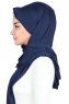 Mikaela - Hijab De Algodón Práctico Azul Marino & Rosa De Antaño
