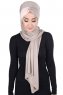 Mikaela - Hijab De Algodón Práctico Taupe & Rosa De Antaño