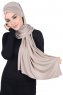 Mikaela - Hijab De Algodón Práctico Taupe & Rosa De Antaño