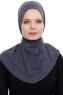 Narin - Hijab Crepe One-Piece Práctico Antracita