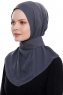 Narin - Hijab Crepe One-Piece Práctico Antracita