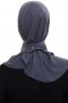 Narin - Hijab Crepe One-Piece Práctico Antracita