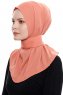 Narin - Hijab Crepe One-Piece Práctico Salmón