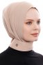 Narin - Hijab Crepe One-Piece Práctico Caramelo Ligero