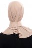 Narin - Hijab Crepe One-Piece Práctico Caramelo Ligero