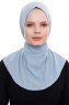 Narin - Hijab Crepe One-Piece Práctico Azul Claro