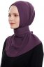 Narin - Hijab Crepe One-Piece Práctico Morado Oscuro