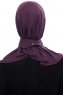 Narin - Hijab Crepe One-Piece Práctico Morado Oscuro